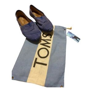 Toms Canvas Shoes Womens - Size 8 Blue Purple Colour